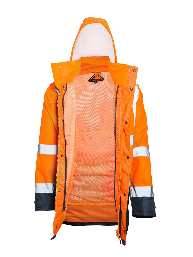 ESSAY SHOCKWAVE PARKA　Orange High visibility Parka 2-colour orange/navy